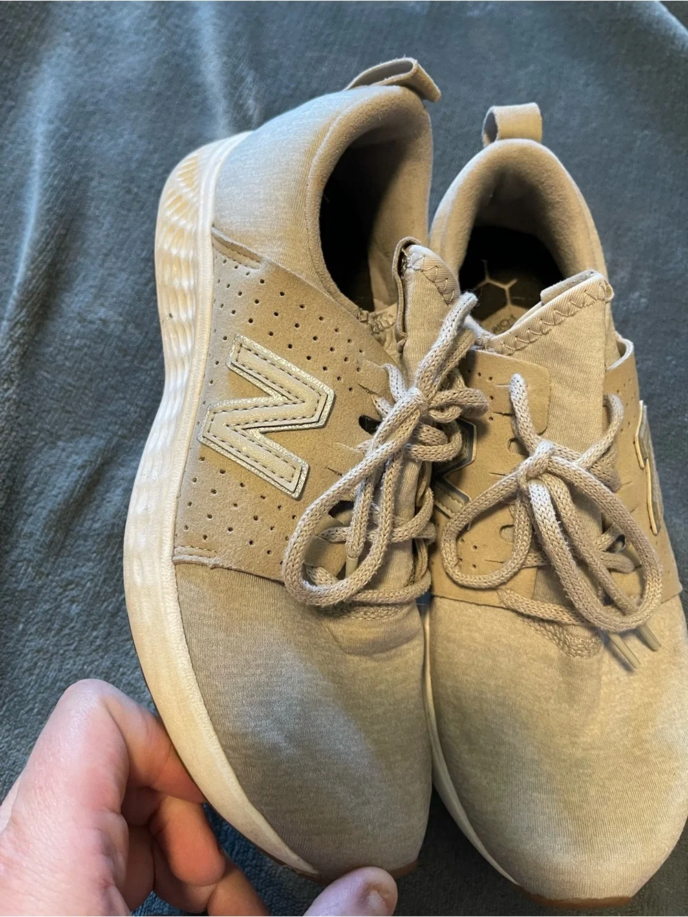 New Balance Gray lightweight running shoes womens 6.5 athleisure athletic casual